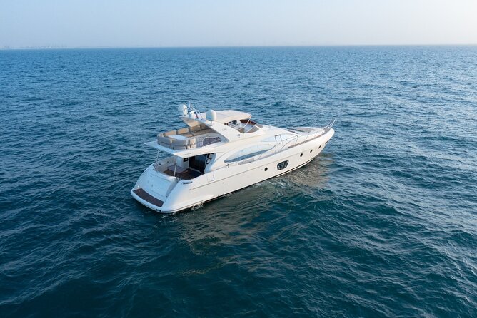 Luxury Yacht Private Rental from Dubai Marina - The four-hour route includes Burj Al Arab and swimming
