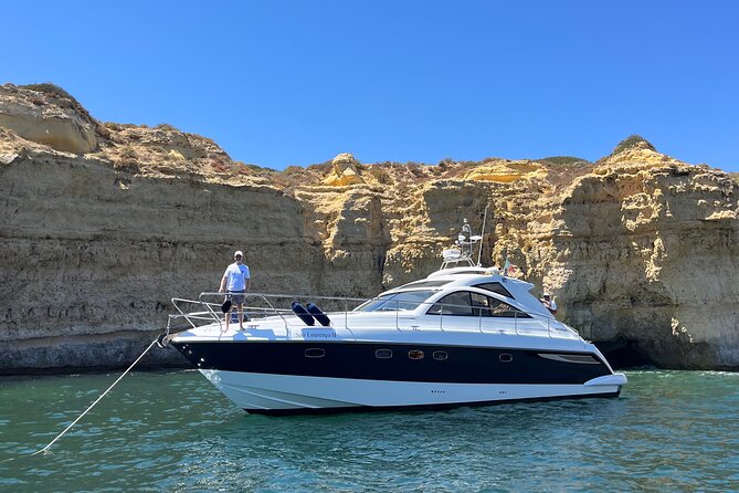 Luxury Yacht Rental with crew - Cruising the Algarve coast from the water