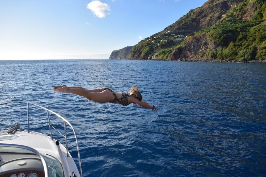 Madeira: Private Sunset Yacht Cruise with Snorkeling & Wine - Sunset from the deck