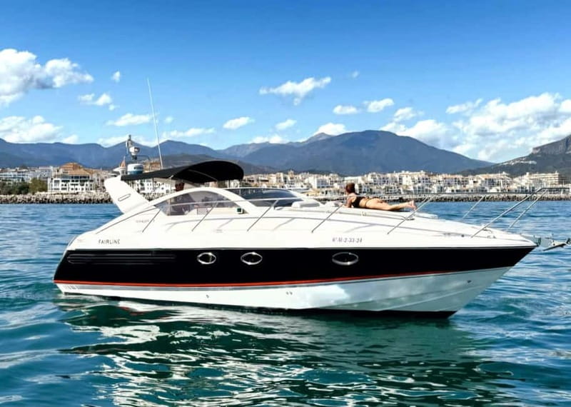 Marbella: 2-8 hour private luxury yacht cruise on a Targa37 or Targa48 - Leaving Puerto Banús on a private yacht