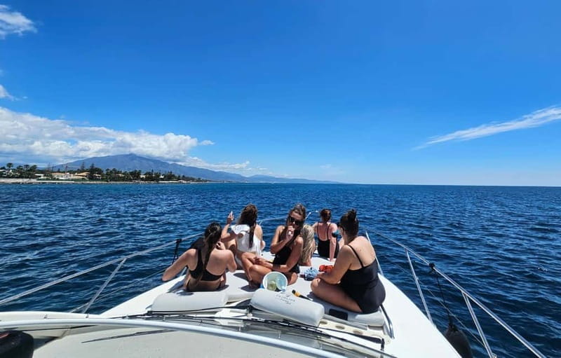 Marbella: 2-8 hour private luxury yacht cruise on a Targa37 or Targa48 - Swimming, snorkeling, and quiet time at sea