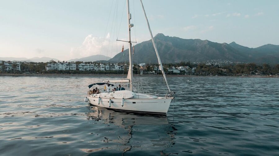 Marbella: Private Sailing Yacht Charter with Skipper - Finding a swimming spot in the Mediterranean