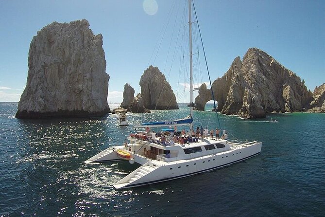 Multimillion Yacht Cabo Cruise Sunset or Snorkel Optional PICKUP! - Cabo’s famous rocks, seen from the sea