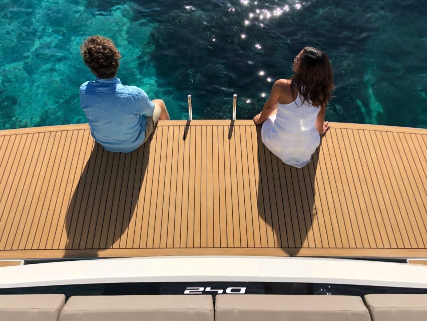 Mykonos: Private Cruise on a Brand New Luxury Yacht - Cruising past Psarrou, Paraga, and Paradise Beach