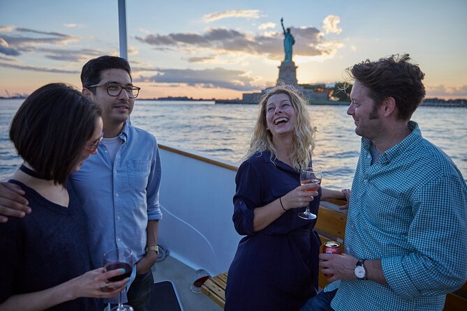 New York City Sunset Cocktail Cruise on Small Yacht - Leaving Chelsea Piers with the Empire State Building in view