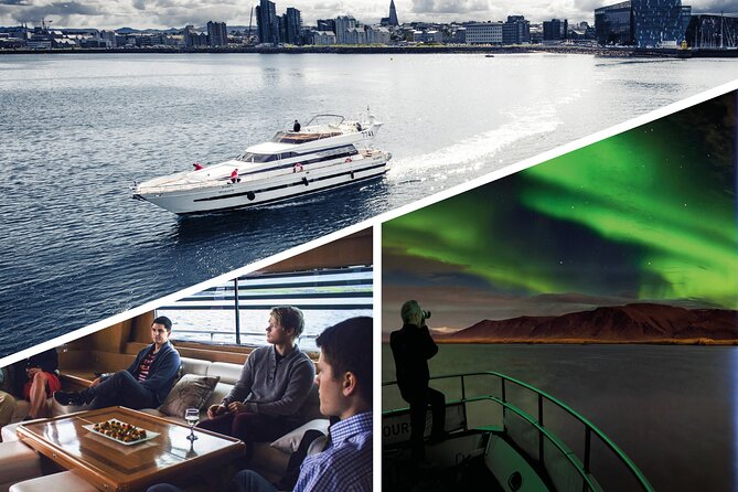 Northern Lights Yacht Cruise - Leaving Old Harbour after dark