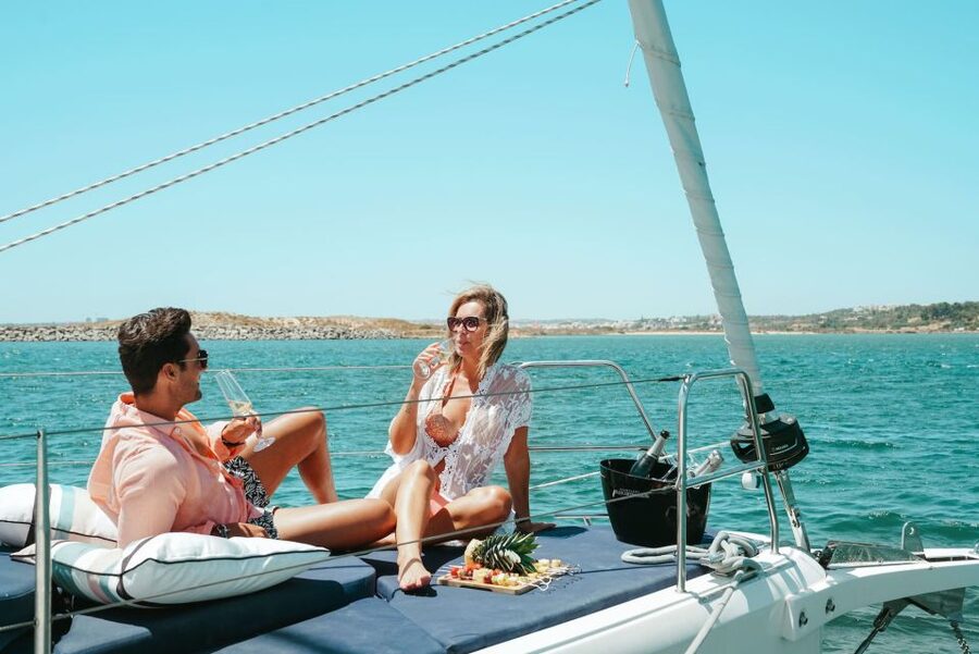 Portimao: Full Day Luxury Sail-Yacht Cruise - Food, drinks, and the rules that matter