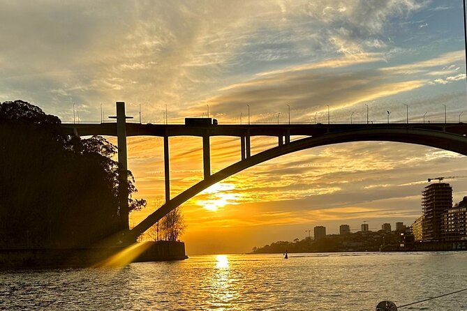Porto: Yacht Small-Group Douro River Cruise & 6 Bridges w/ Drink - Dom Luis I Bridge: the cruise’s signature crossing