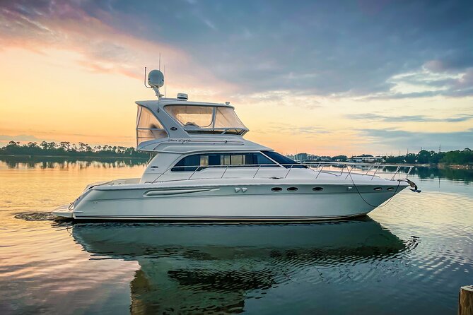 Private 3 Hour Sunset Cruise On A 50' Luxury Yacht With Captain - Seeing the Pensacola Lighthouse from the bay