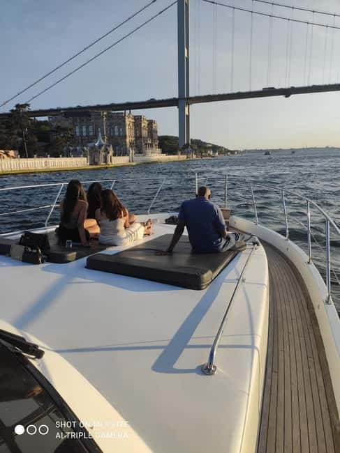 Private Bosphorus Yacht with Local Guide and Snacks - Crossing the Bosphorus Toward the Great Bridges