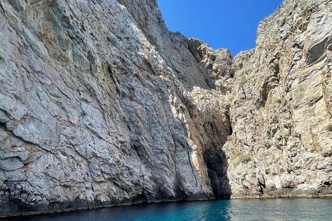 Private Caldera Cruise with Motor Yacht in Santorini - Fira Old Harbor from below the cliffs