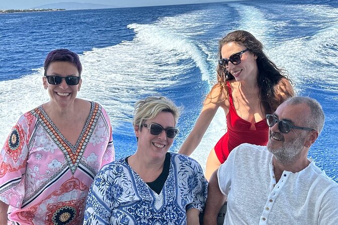 Private Caldera Cruise with Motor Yacht in Santorini - Ammoudi Bay beneath Oia