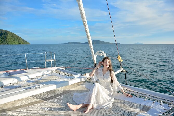 Private Catamaran Yacht to Maiton and Coral with sunset cruise - From Phuket hotel pickup to Chalong Bay
