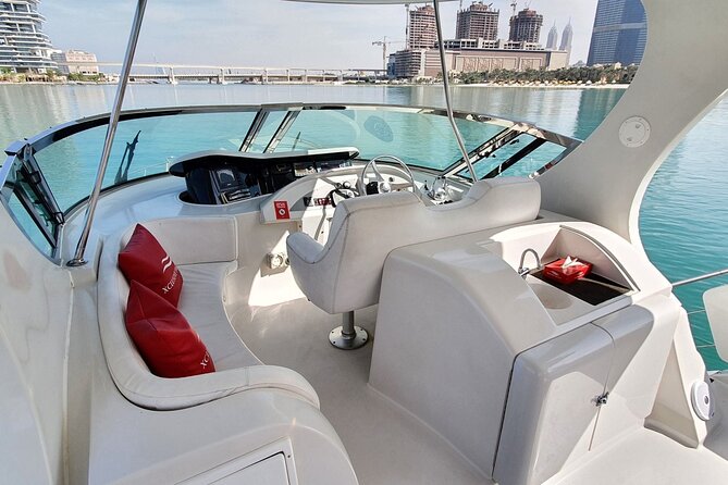 Private Dubai 2 Hours Luxury Yacht Charter with BBQ Option - JBR Beach, Jumeirah, and the Burj Al Arab