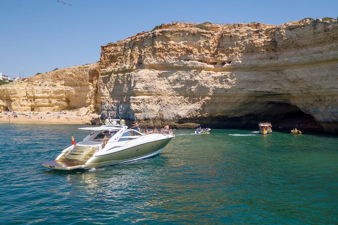 Private Morning Yacht Cruise from Albufeira Marina - Benagil Cave, the Arc de Triomphe, and the coastal sights