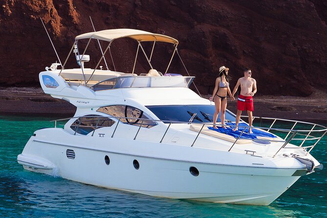 Private Motor Yacht Cruise with BBQ, Open Bar & Transfers - Nea Kameni and the volcano story