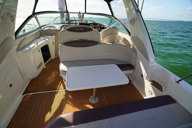 Private Yacht Rental in Miami Up to 12 People - Swimming, the floating mat, and onboard comfort