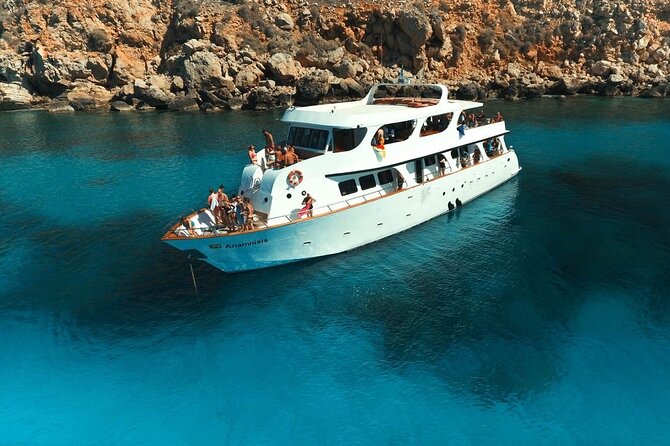 Protaras: St Georgios Presidential Cruise BBQ & 1 drink. 16+ - The Blue Lagoon swim stop