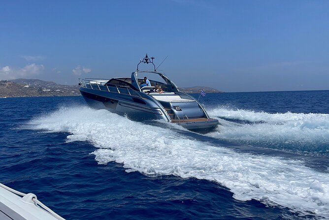 Rent a Yacht at Mykonos Princess V55 - Swimming along Mykonos’s south coast