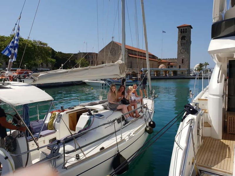 Rhodes: Sailing Yacht Cruise with Food & Drinks (SmallGroup) - Ladiko Bay for lunch, photos, and a slower hour