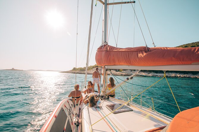 Sail and escape to Pakleni islands | Half day sailing on a modern 36ft yacht - Leaving Hvar Riva on a modern yacht