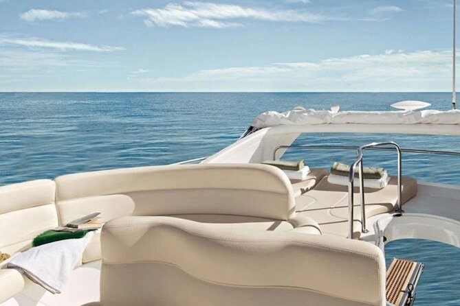 Santorini Caldera: Private Flybridge Yacht Experience - Red Beach opens the swimming program