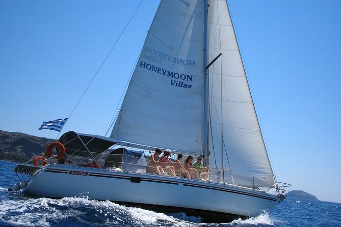 Santorini Oia: Private Sailing Yacht Cruise with Meal and Drinks - Santorini’s volcano and sulfur springs