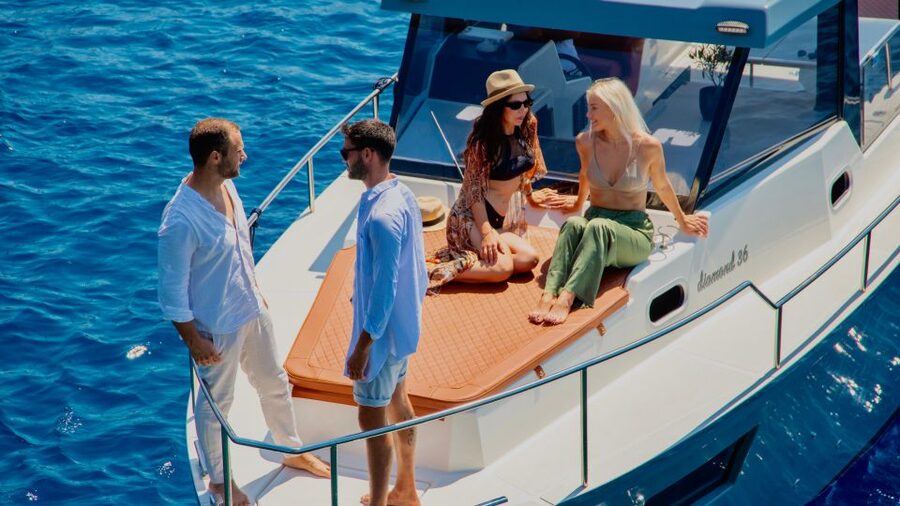 Santorini: Private Diamond 36 Motor Yacht Caldera Cruise - Price, group size, and overall value