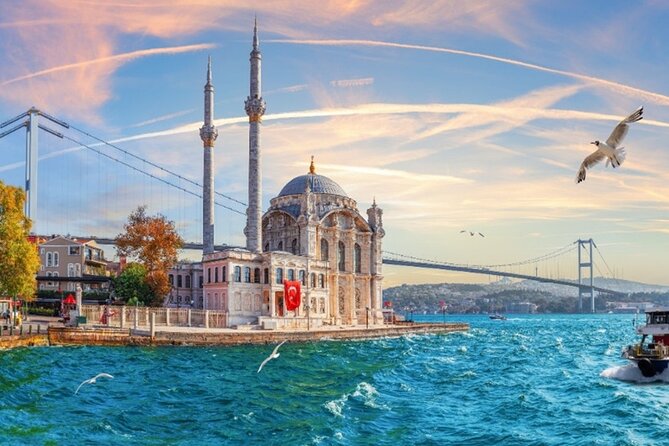 Sunset Bosphorus Yacht Cruise with Golden Horn - Galata Bridge and Galata Tower from the boat