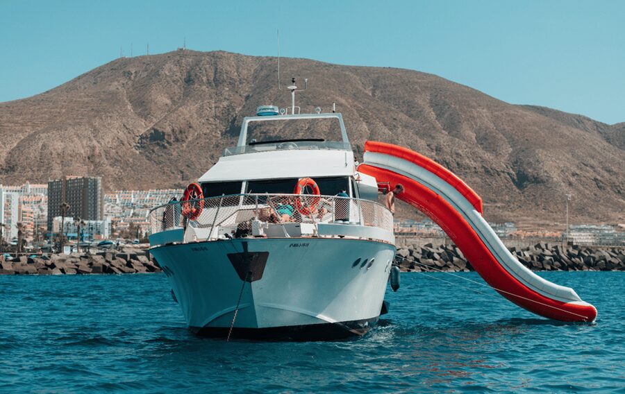 Tenerife: Fun Yacht Trip with Water Activities and Toys - The coast toward Cueva de Palm Mar