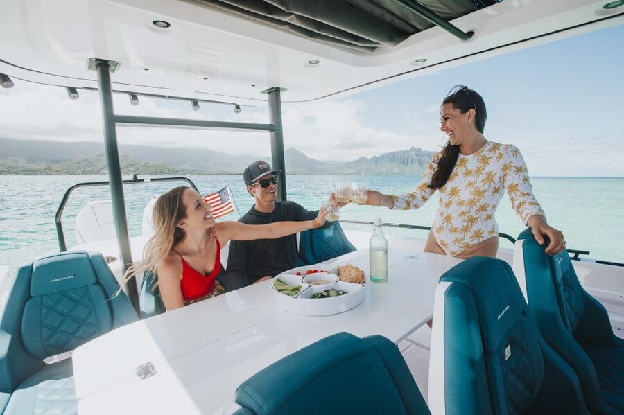 The Fastest All Inclusive Private Motor Yacht in Santorini - Lunch and local life on Thirasia