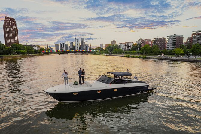 Yacht Tour in Frankfurt for up to 12 Guests - The ride toward Osthafen and the European Central Bank